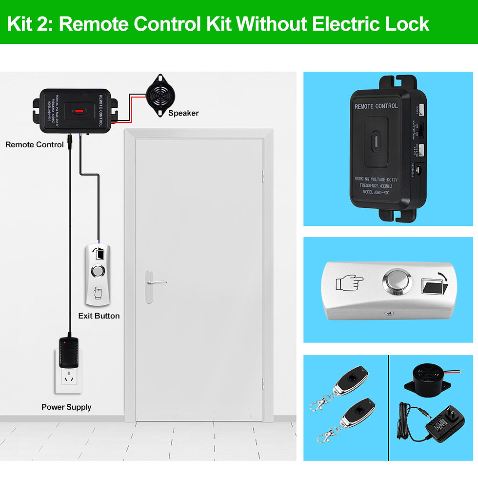 Miniaturbild: 433MHz Door Wireless Access Controller System Kit Remote Control Unlock Gate Ope