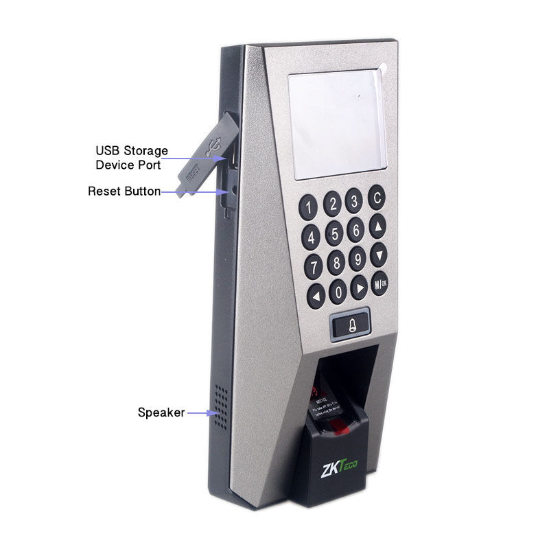 Thumbnail: ZKTeco F18 Fingerprint Time Attendance Machine For Glass Door Office Access Cont