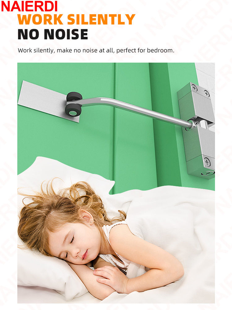 Miniaturbild: NAIERDI Spring Door Closer Stainless Steel Automatic Adjustable Door Hinges Home