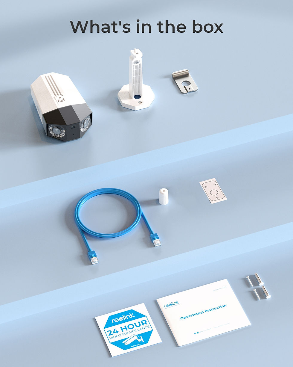 Thumbnail: Reolink 8K 16MP UHD Dual-Lens PoE Security Camera Duo 3 Series IP Camera 180° P