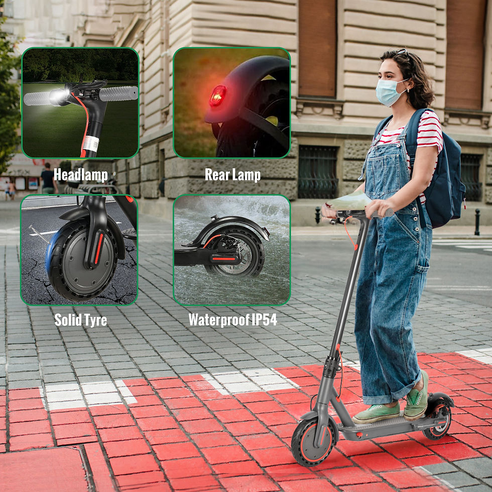 Küçük resim: 350W Foldable Electric Scooter for Adults teenagers, Explosion-of-shoes, Dual st