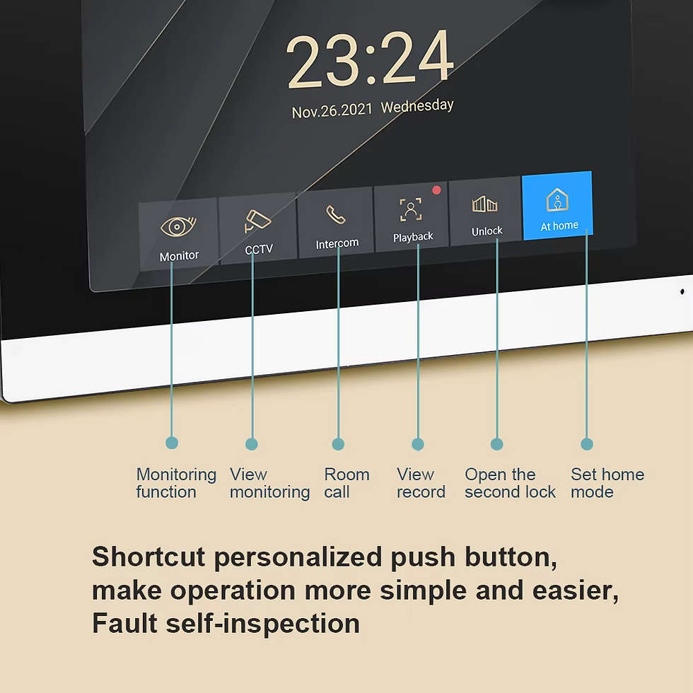 Miniatura: 1080P 7 Inch Color Touch Screen Wireless Wifi Video Doorbell Smart TUYA Home Int