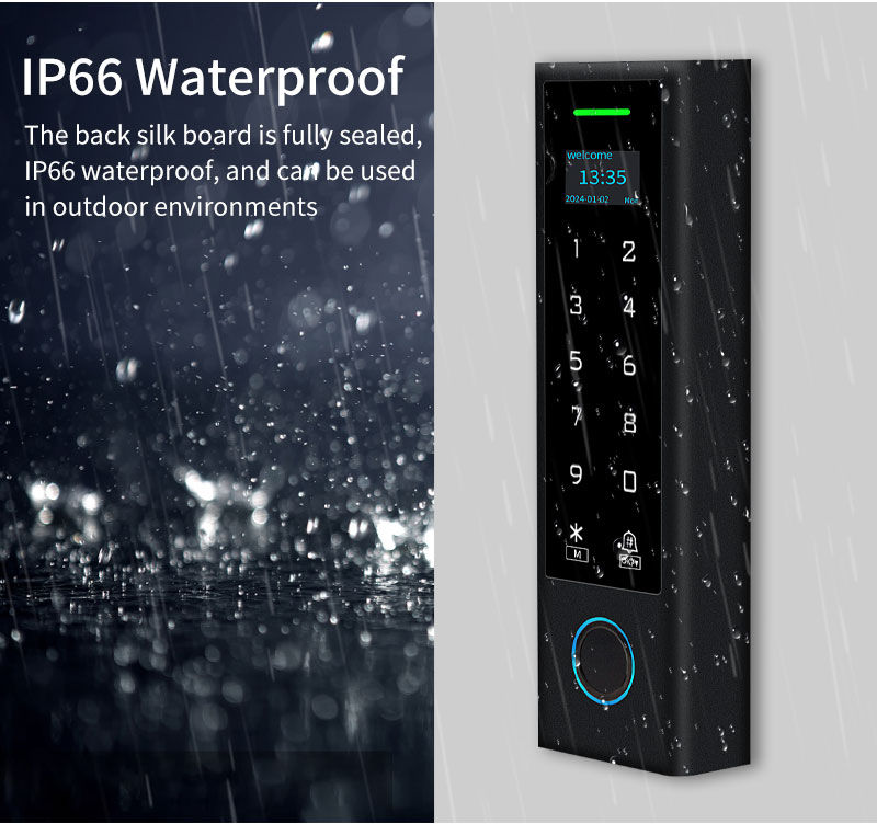 Küçük resim: LCD Screen WIFI Tuya Fingerprint Door Access Control Waterproof 125Khz RFID Card