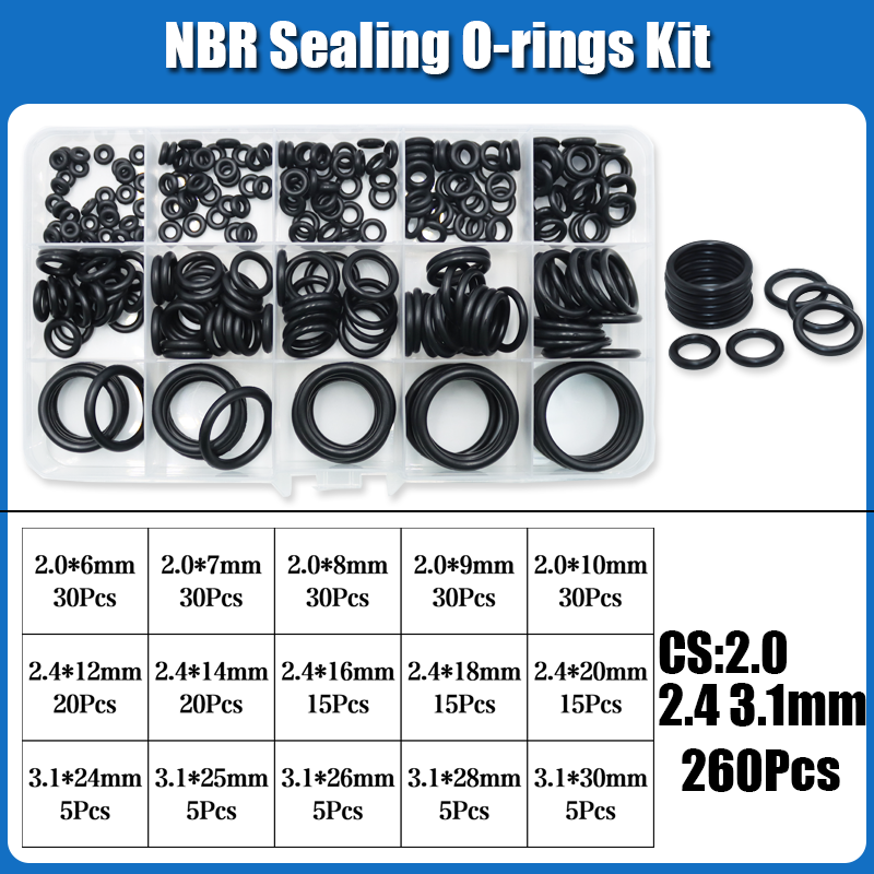 Thumbnail: O Ring NBR Seal Washer Plumbing Gasket Thickness 1/1.5/2.0/2.4/3.1/4.0 Nitrile B