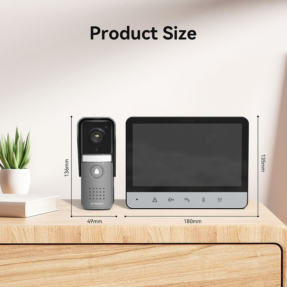 Miniaturbild: TMEZON Video Doorphone 4-Wire,Intercom with Doorbell, Doorphone with Camera,7" C