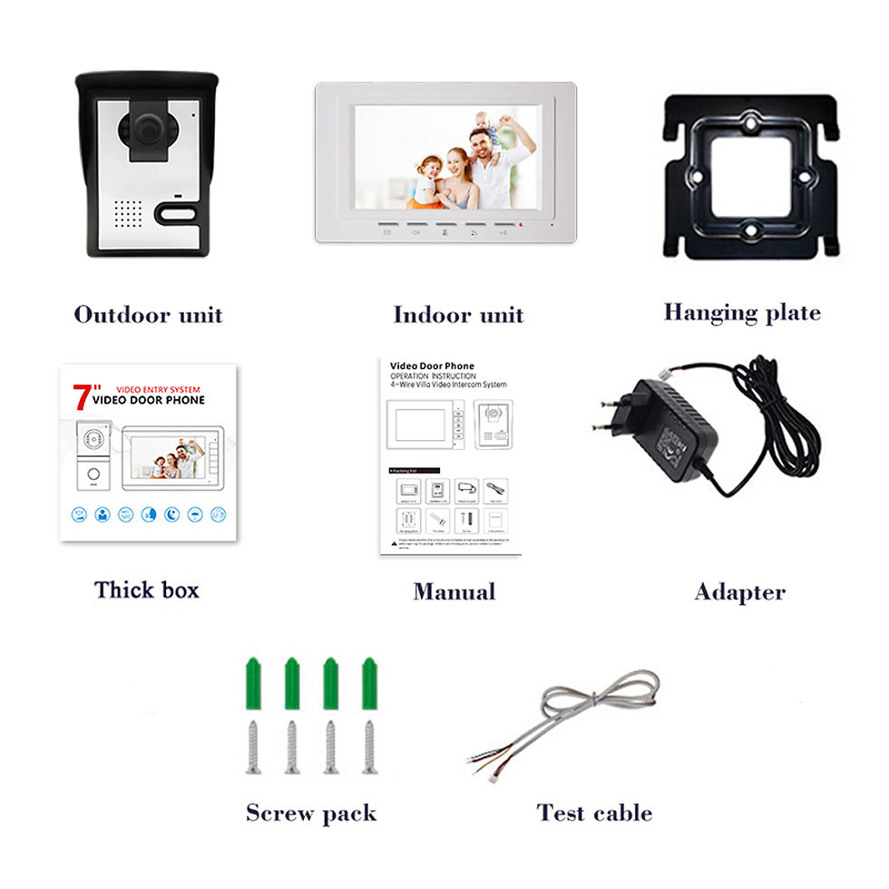Küçük resim: 7 Inch HD Intelligent Video Intercom Doorbell Apartment Private Residential Vide
