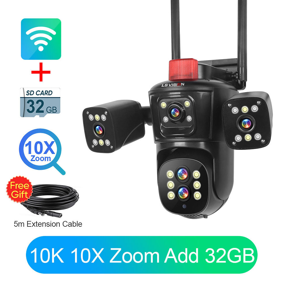 Miniature : LS VISION Outdoor 5 Lens 4 Screen Wifi PTZ Camera 8K 10X Zoom Outdoor Security C