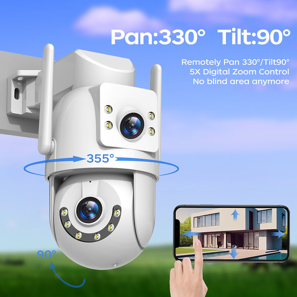 Miniature : Jooan 4K 8MP HD Wifi PTZ Camera Outdoor 5G Wifi Dual Lens Security IP Cameras 5X