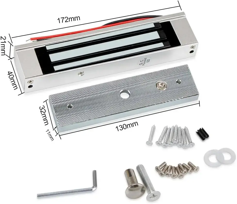 Thumbnail: Full Kit Door Access Control System 125KHz RFID Keypad Reader Metal Case 180KG E