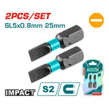 راسيات مفك عادي SL5 طول 25 مم توتال TACIM71SL525 — 2