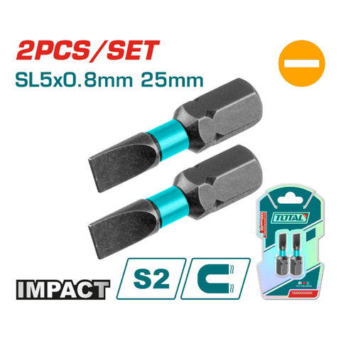 راسيات مفك عادي SL5 طول 25 مم توتال TACIM71SL525 — 2