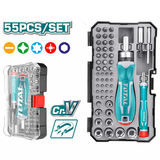 مفك مع راسيات 55 قطعة توتال TACSD30556 — 2