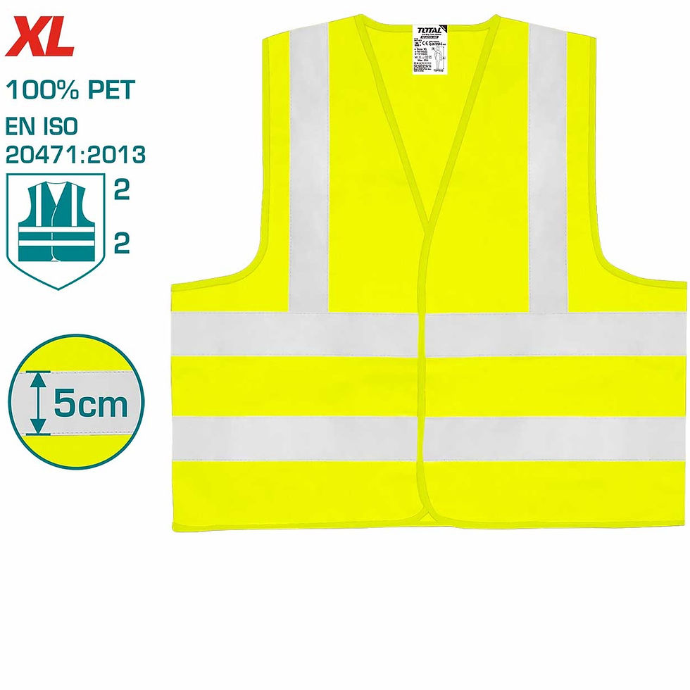 سترة عاكسة لون أصفر من توتال