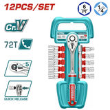 TOTAL Ratchet Socket Set THT14114126 — 2
