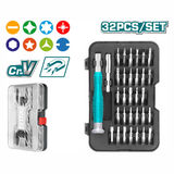 طقم مفكات الاكتروني 32 قطعة توتال THT250PS0321 — 2