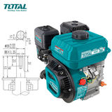 محرك بنزين 13 حصان توتال TGEN1881 — 2
