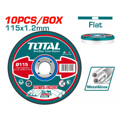 TOTAL Stainless Steel Cutting Discs 4.5" ×10 TAC2211155 — 2