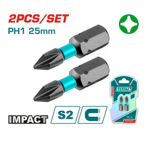 راسيات درل مصلب PH1 طول 25 مم توتال TACIM71PH125 — 2