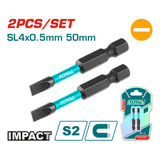راسيات مفك عادي SL4 طول 50 مم توتال TACIM71SL450 — 2