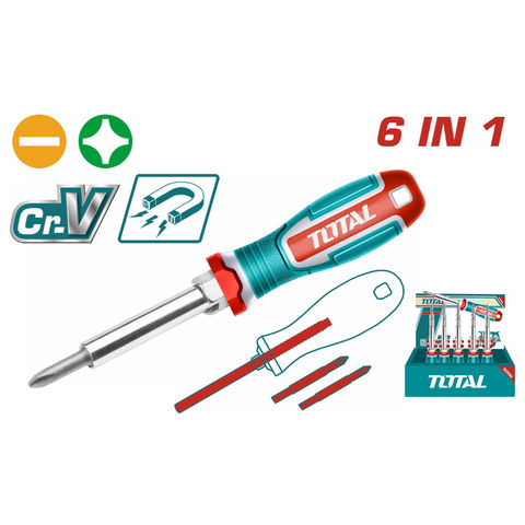 مفك براغي 6 في 1 توتال THT2506076 — 2