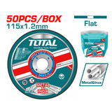 TOTAL Stainless Steel Cutting Discs 4.5" ×50 TAC22111550 — 2