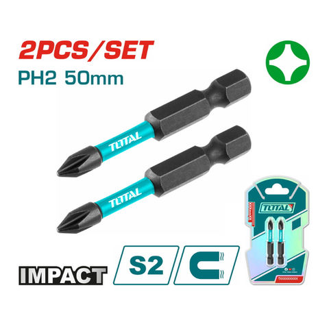 راسيات درل مصلب PH2 طول 50 مم توتال TACIM71PH250 — 2