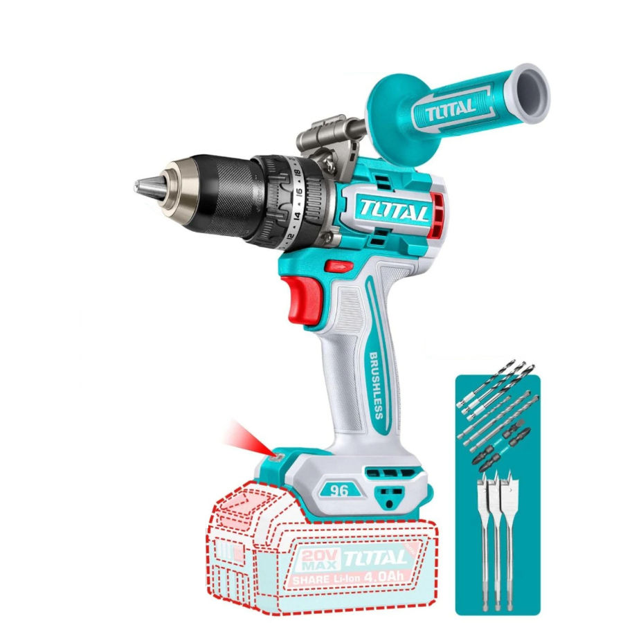 دريل شحن 96 نيوتن جوزة حديد فارغ توتال