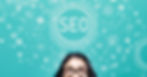 A graphic of a women thinking about SEO