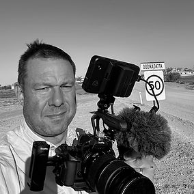 Matt on location - Oodnadatta
