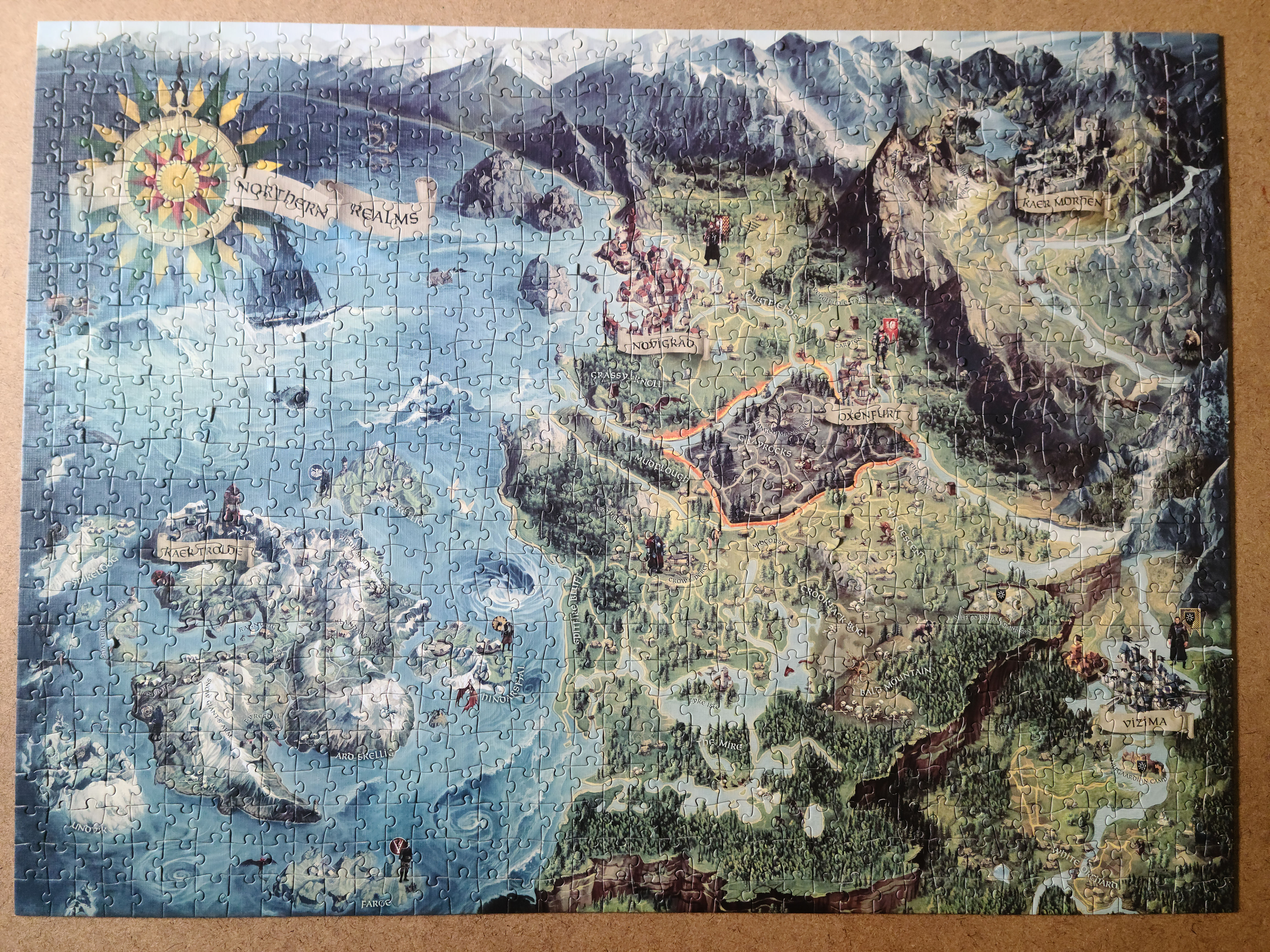 1000 Pieces Witcher - Wild Hunt World Map