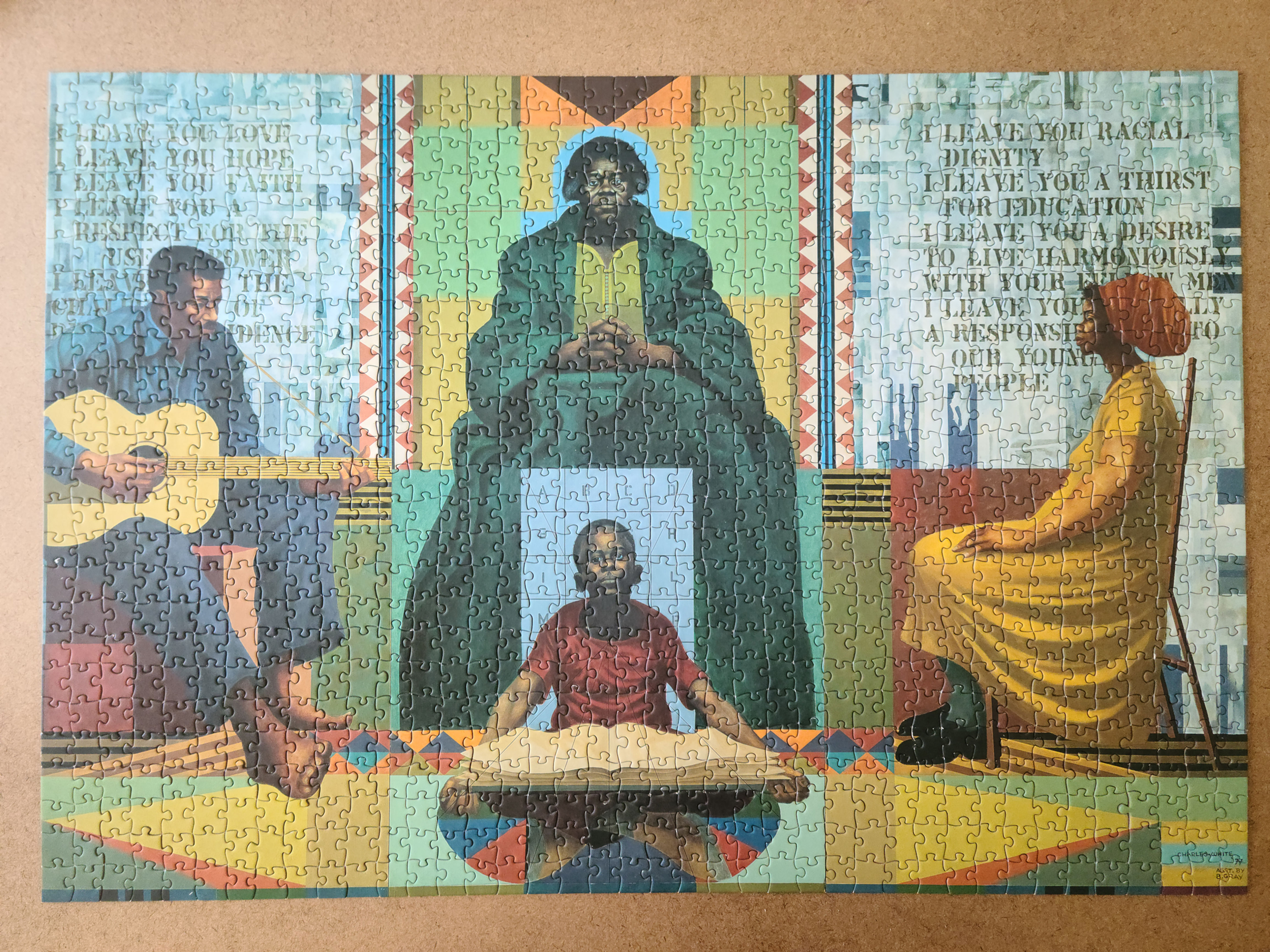 1000 pieces Mary McLeod Bethune Mural by Charles White