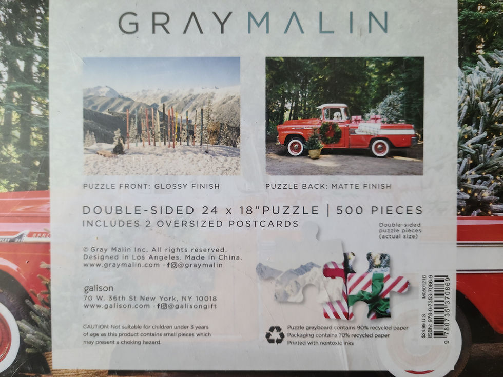 Thumbnail: Brand NEW 500 pieces Gray Malin Double Sided Ski & Truck