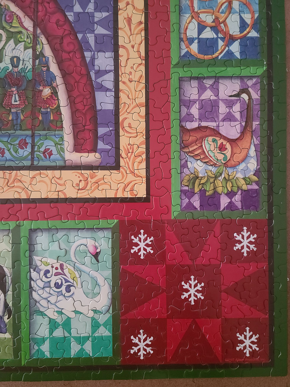 Thumbnail: 1000 Pieces 12 Days of Christmas Quilt