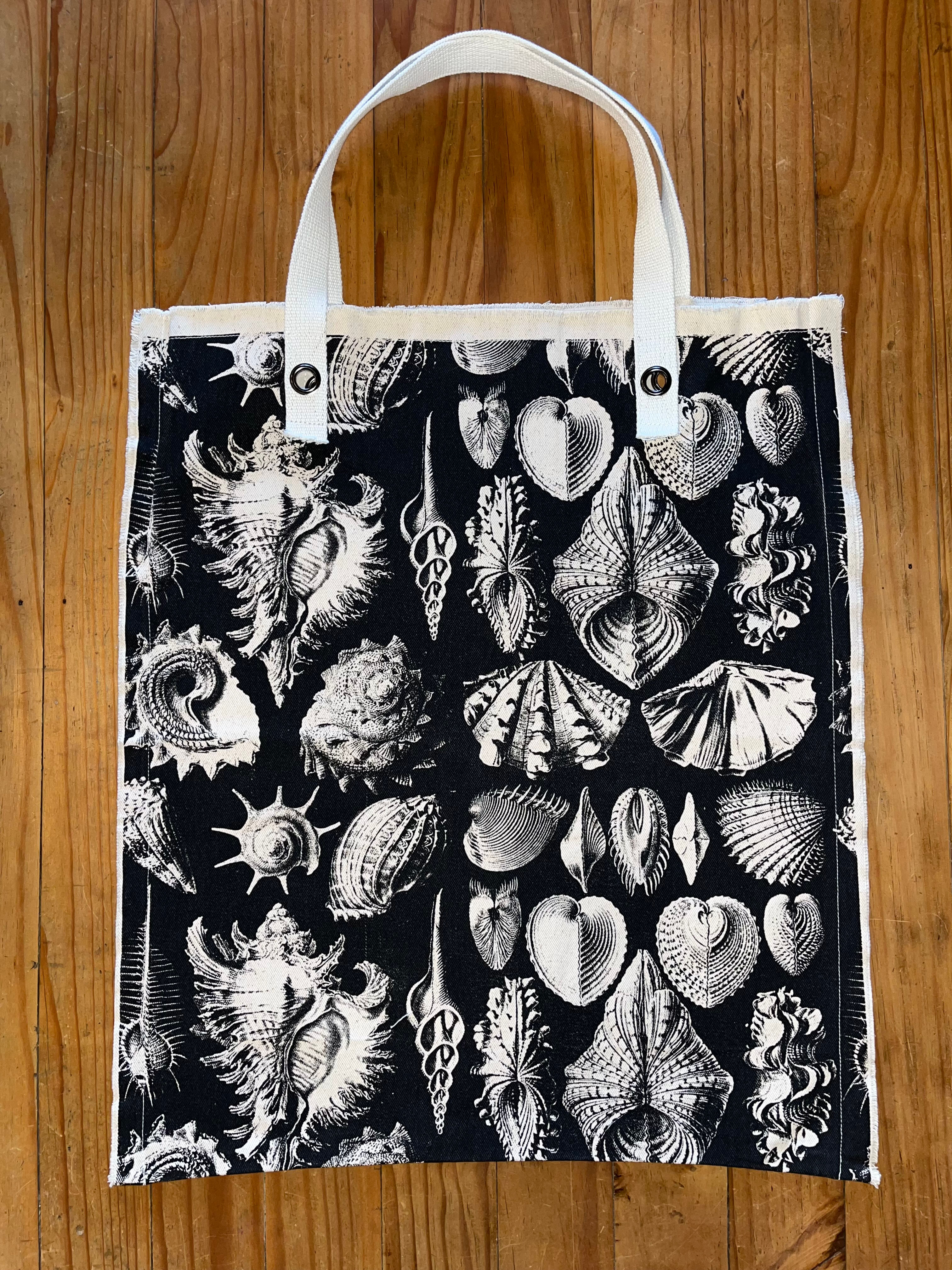 Giant Canvas Cotton Tote Bag Seashell