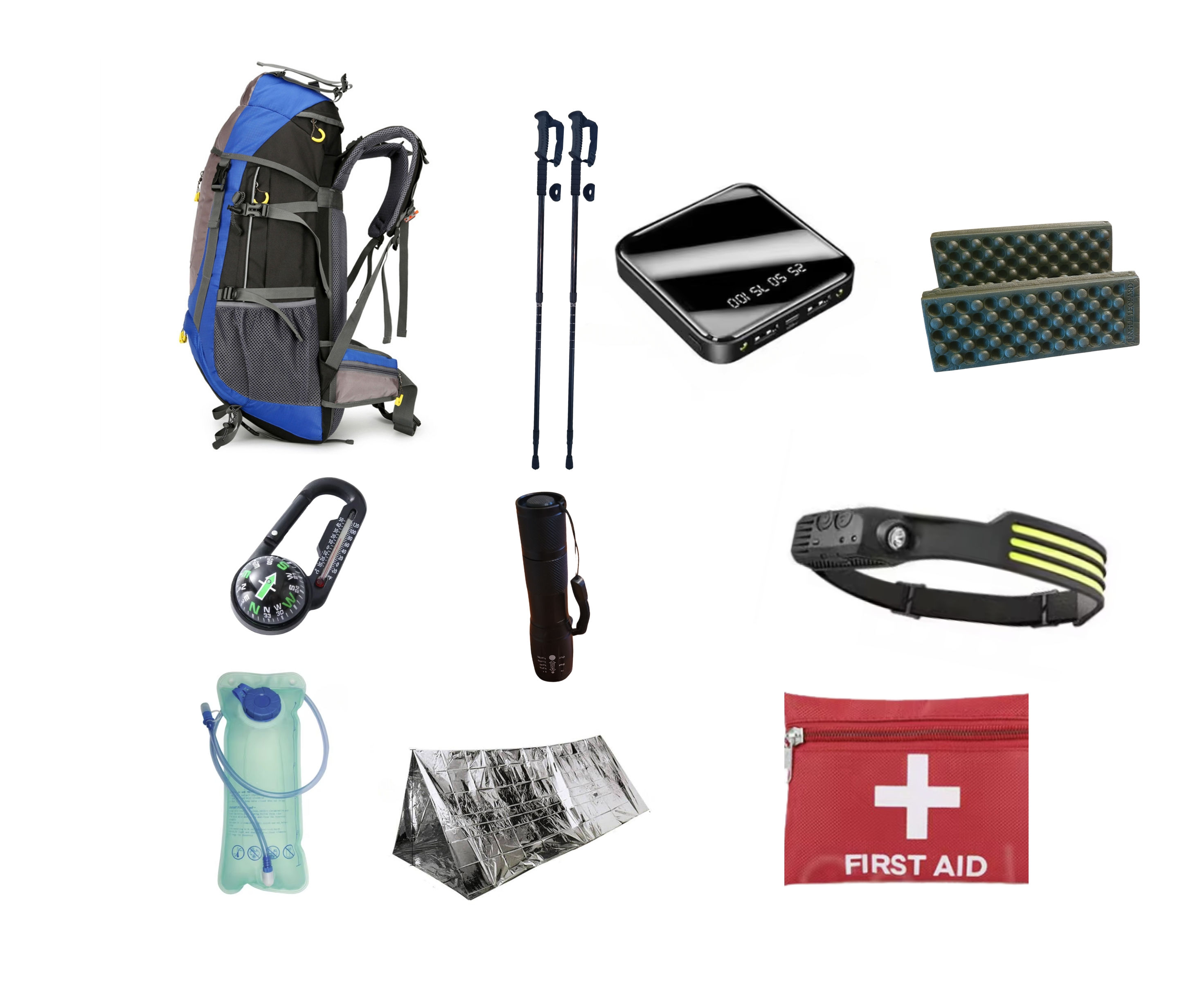 Day Warrior 18-Piece Beginner's Hiking Essentials Kit
