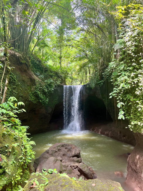 Suwat waterfall in Ubud, Bali, Indonesia