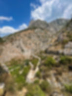 Ladder of Kotor serpentine hiking trail in Kotor Montenegro