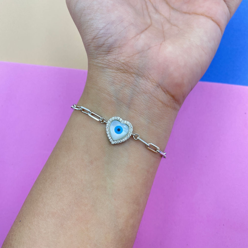 Thumbnail: Heart Evil Eye Bracelets