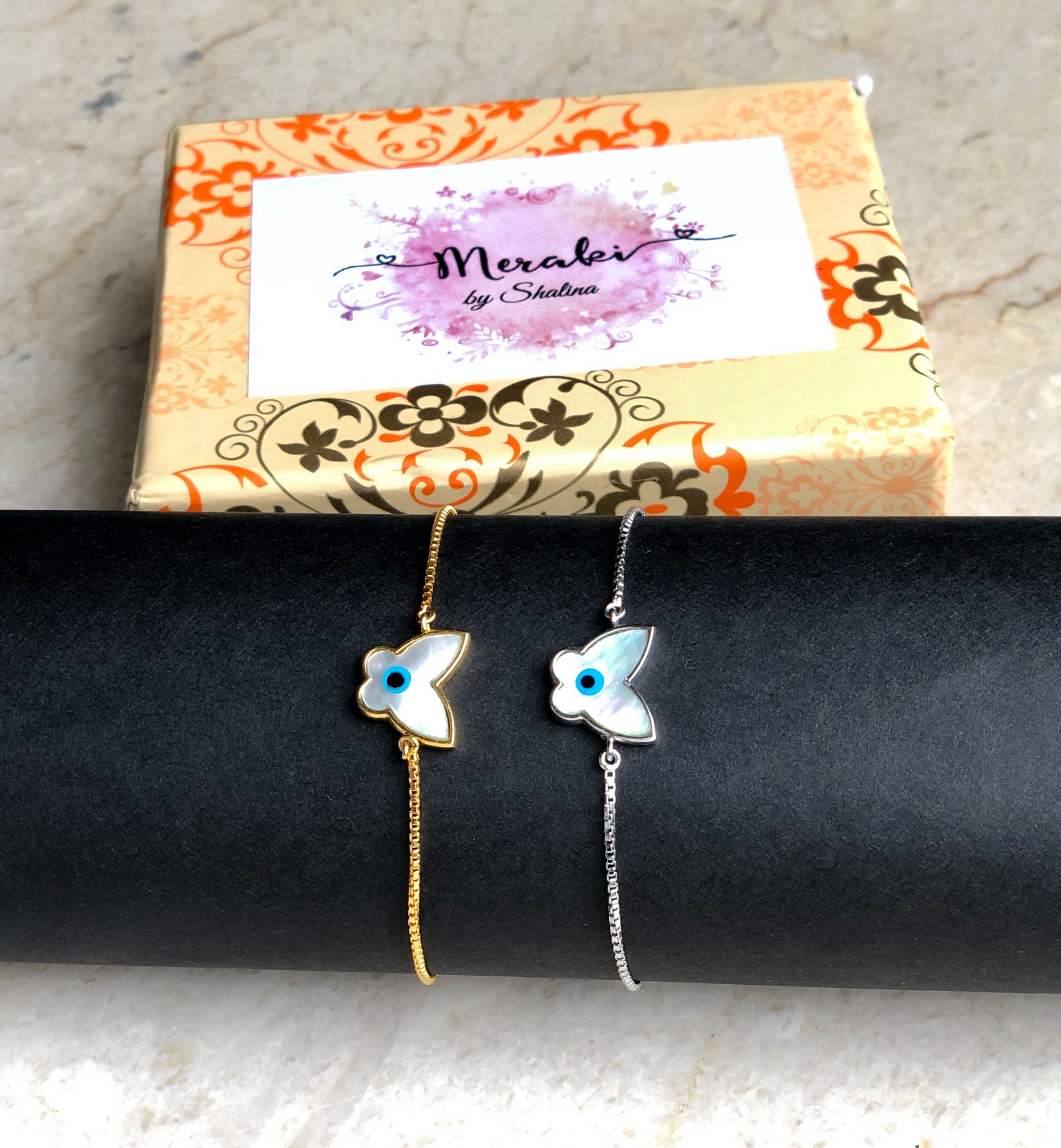 Butterfly Evil Eye Bracelet