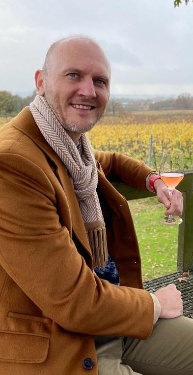man in a vineyard