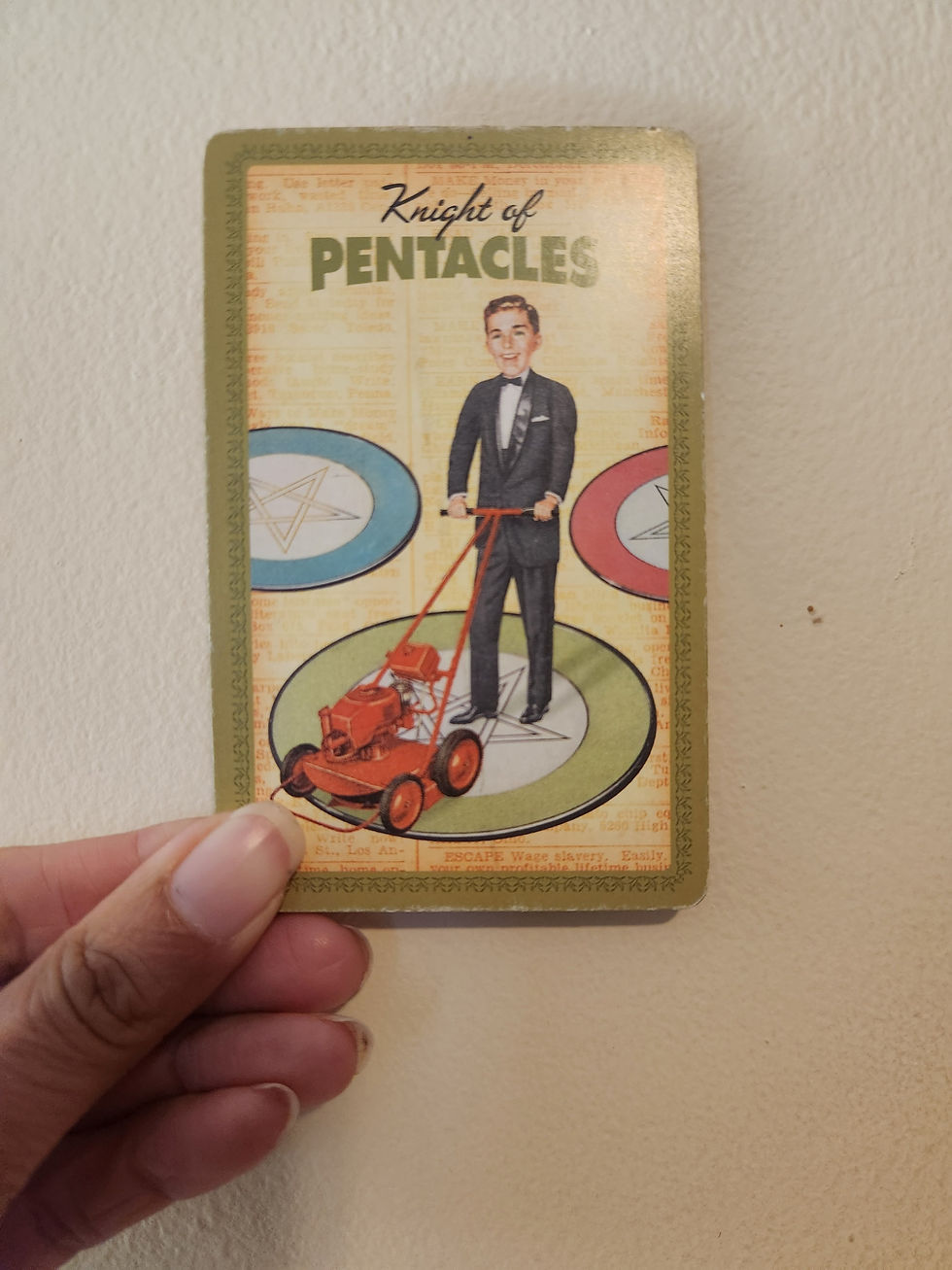 Knight of Pentacles from The Housewives Tarot