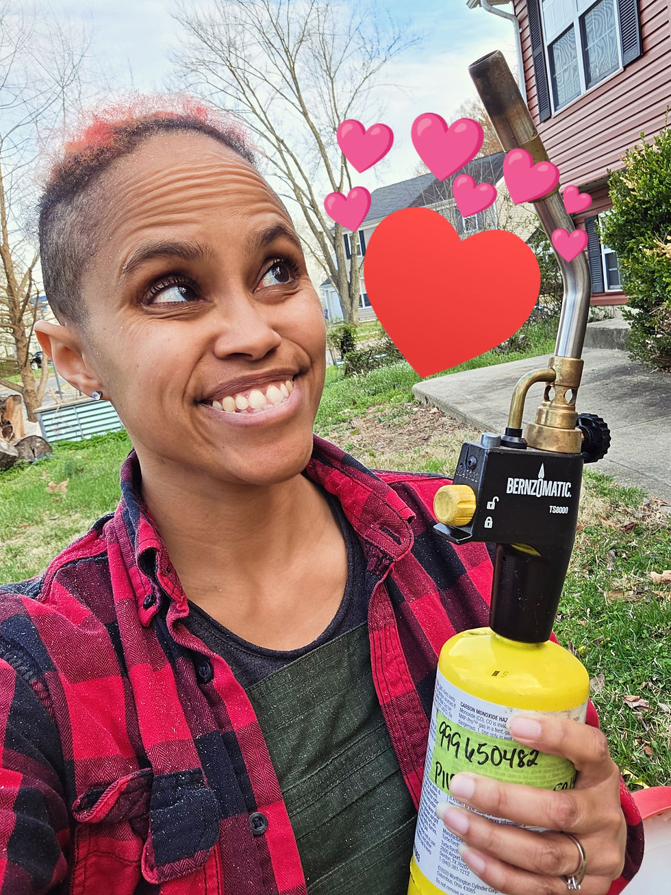 Me staring lovingly at a blowtorch