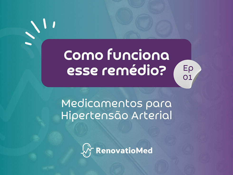 Um imagem com a frase: Medicamentos para Hipertensão Arterial