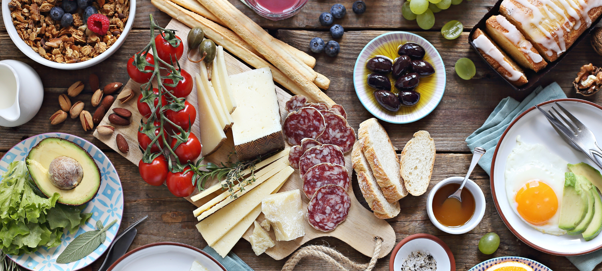Arranged Food and Objects