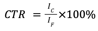 Equation 1: CTR = IC over IF times 100%