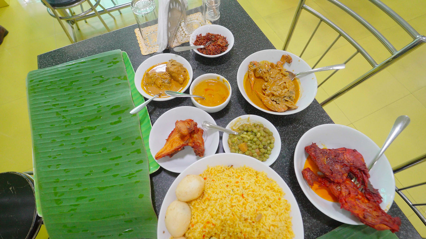 Sri Lankan Biriyani buffet at Banana Leaf