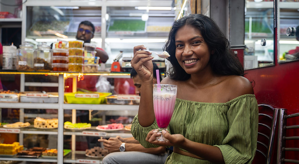 Sheneller have Faluda in Bombay sweet at Pettah Colombo Sri Lanka