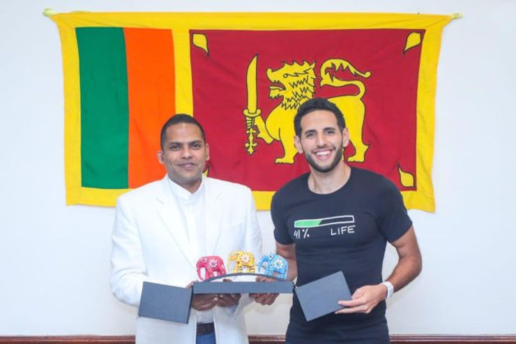 Minister of tourism Harin Fernando and NasDaily