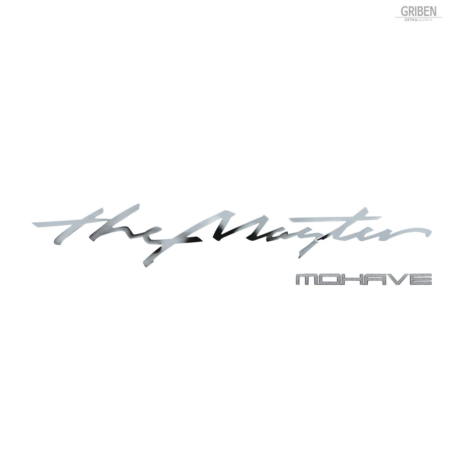 Griben 60374 Car Chrome Metal Sticker Pair Handwriting Lettering for Borrego
