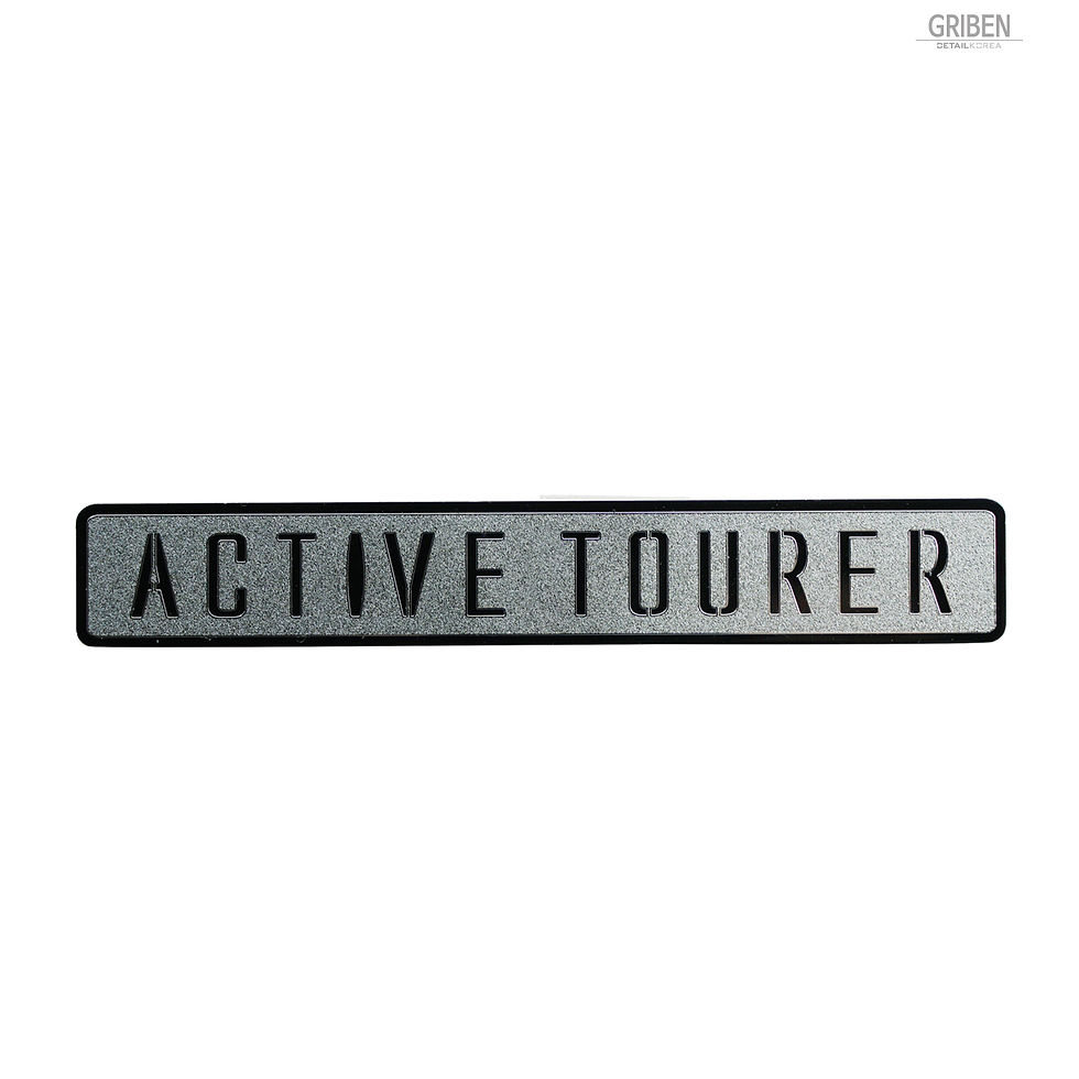 الصورة المصغرة: Griben Car Emblem Metal Matte Chrome Badge 70352 for BMW 2 Series Active Tourer
